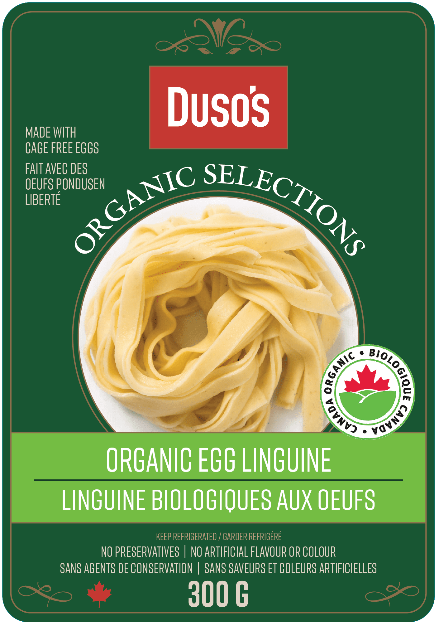 italian food organic egg linguine package